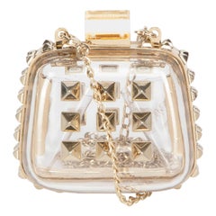 Valentino Gold Rockstud Acrylic Mini Bag