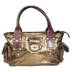 Mulberry Gold Leder Distressed Jody Handtasche im Used-Look