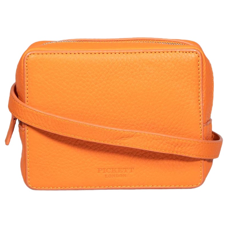 Pickett Orange Leather Convertible Bag For Sale