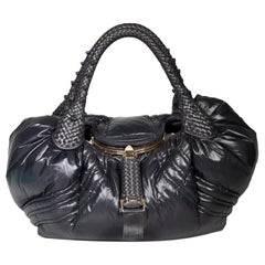 Used Fendi Fendi x Moncler Black Puffer Spy Bag