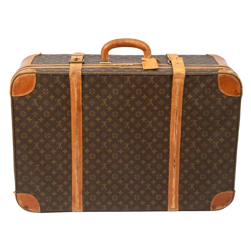 Louis Vuitton 1985 Vintage Brown Jumbo X-Large Monogram Canvas Strato Suitcase im Angebot