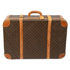 Louis Vuitton 1985 Vintage Brown Jumbo X-Large Monogram Canvas Stratos Suitcase