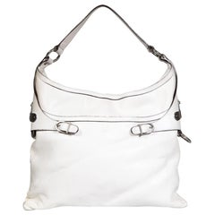 Sac à bandoulière en cuir blanc avec boucle de Versace