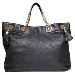 Used Dolce & Gabbana Black Tassel Chain Shoulder Bag