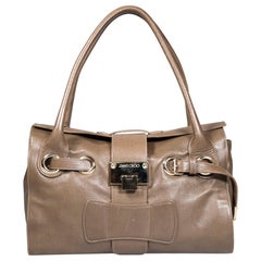 Jimmy Choo Brown Leather Rosalie Satchel Bag