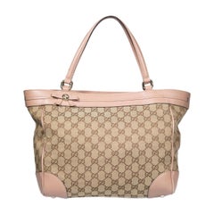 Gucci Beige GG Canvas & Leather Mayfair Tote Bag