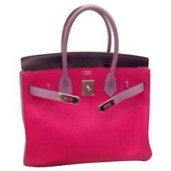 Rare Custom Order Hermes 30cm Birkin Bag in 3 colours at 1stDibs