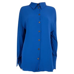Vivienne Westwood Blaues Hemd mit Knopfleiste und Kragen Größe L