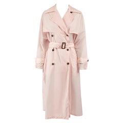 Prada Pink Long Trench Coat Size XS