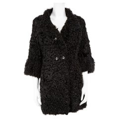 Used Dolce & Gabbana Black Mid-Length Coat Size M