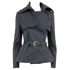Stella McCartney Navy Double Breasted Trench Coat Size M