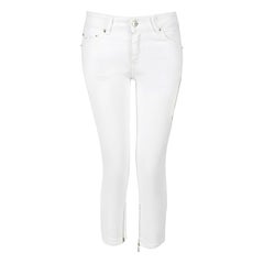 Prada White Skinny Cropped Leg Jeans Size S
