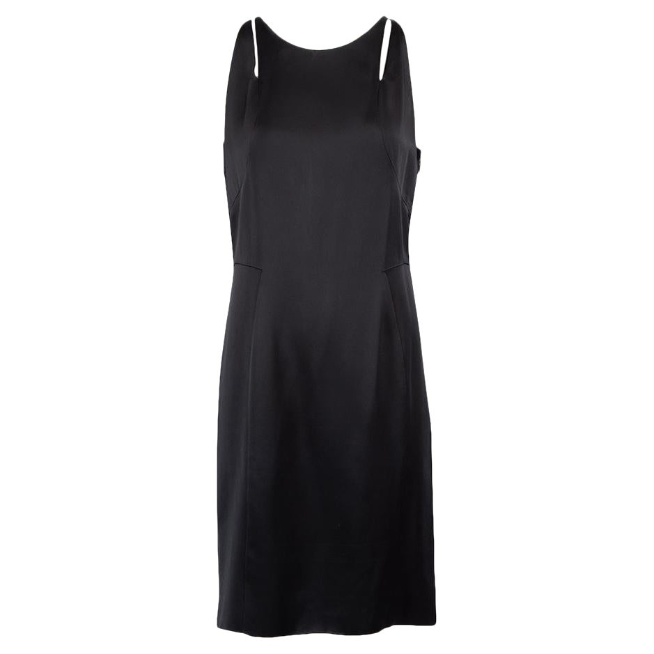 Jil Sander Black Shoulder Cut Out Mini Dress Size XXL For Sale