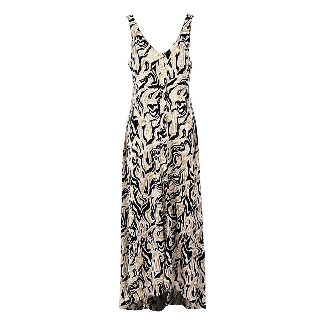 Paco Rabanne Abstract Velvet Sleeveless Dress Size XL For Sale
