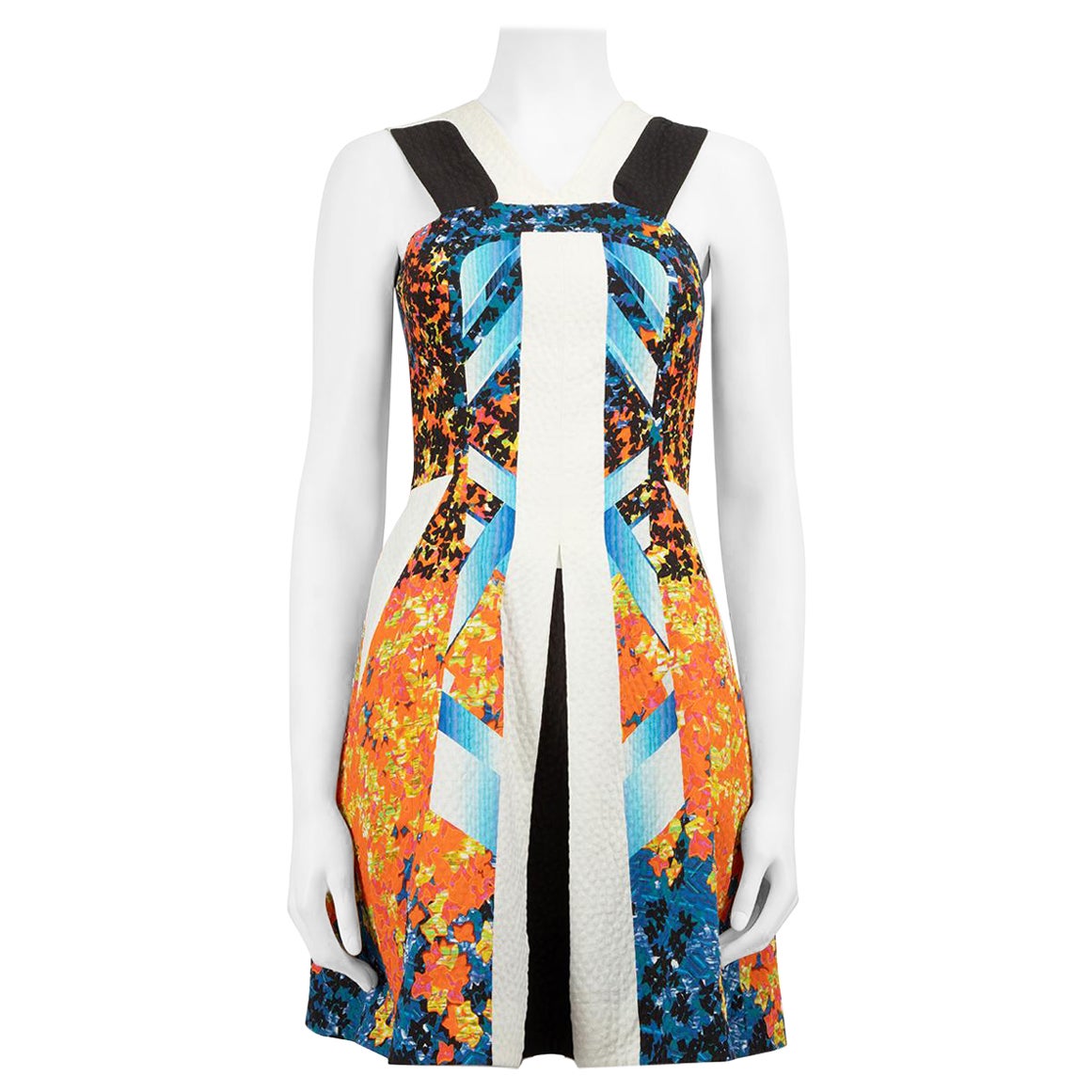 Peter Pilotto Abstract Print Textured Mini Dress Size XS For Sale