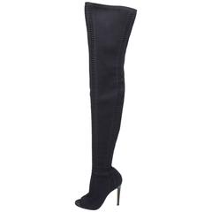 Gianvito Rossi Heeled Knit Thigh-high Boots - black 2016