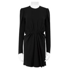 Saint Laurent Black Ruched Accent Mini Dress Size S