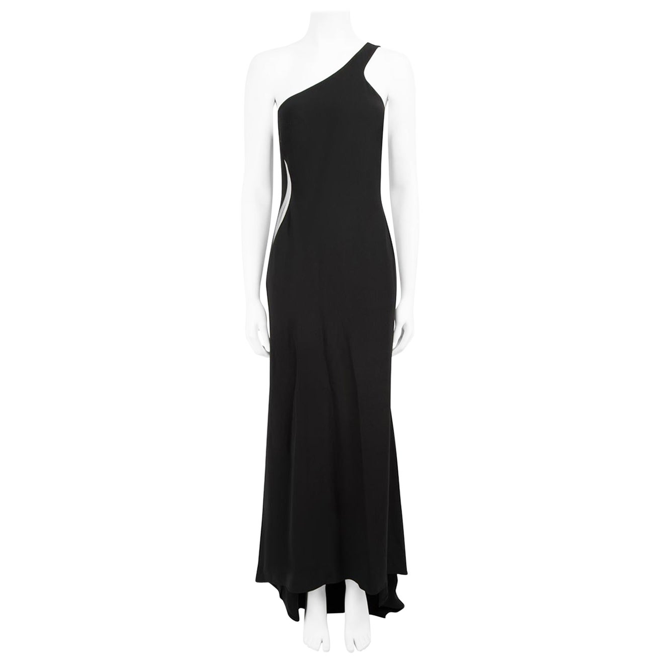 Stella McCartney Black One-Shoulder Maxi Dress Size XS For Sale