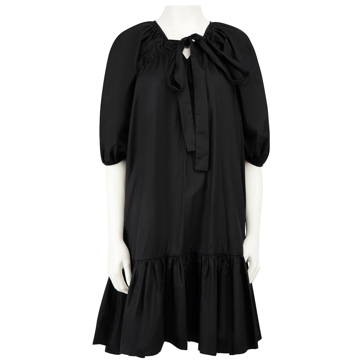 Cecilie Bahnsen Black Puff Sleeves Dress Size L