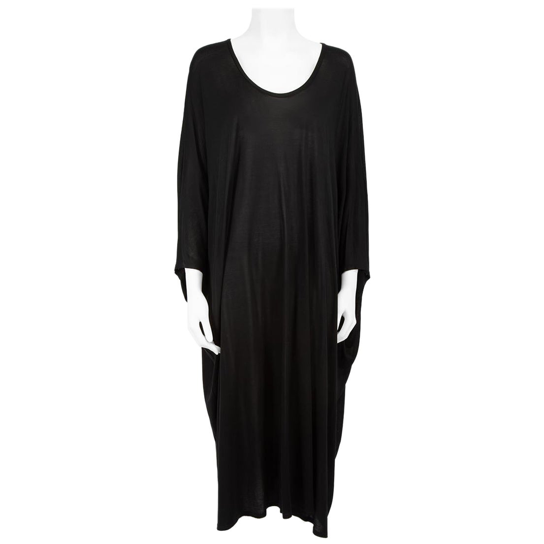 The Row Black Oversized Batwing Sleeves Dress Size L For Sale