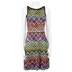 Missoni Check Pattern Knit Dress Size S