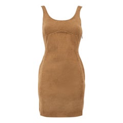 Fendi Fendi x Skims Brown Knitted Bodycon Mini Dress Size M