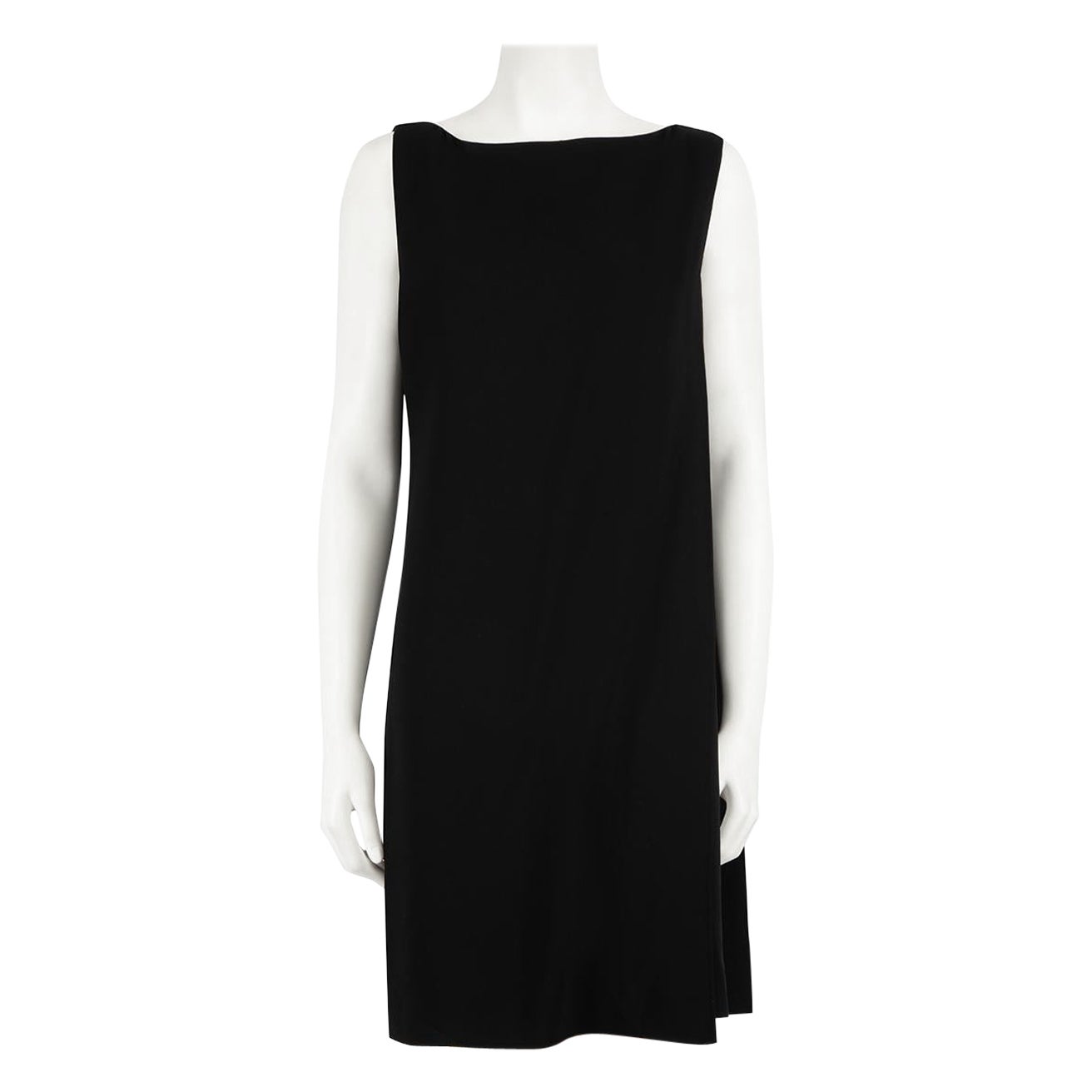 Ralph Lauren Ralph Lauren Black Label Black Cape Detail Shift Dress Size XL For Sale