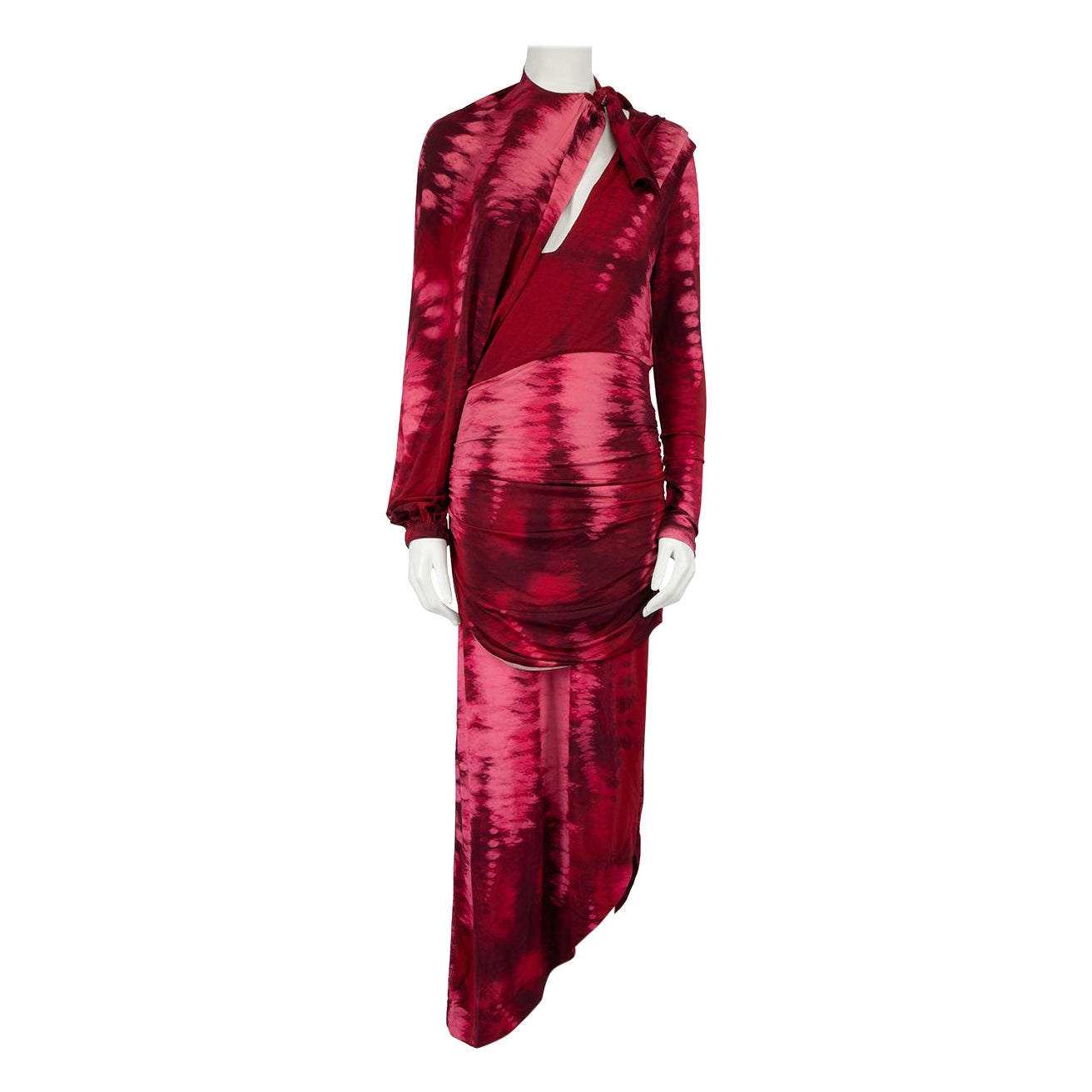 Johanna Ortiz Pink Sunny Disposition Tie Dye Midi Dress Size L For Sale