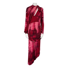 Johanna Ortiz Pink Sunny Disposition Tie Dye Midi Dress Size L