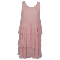 Ermanno Scervino  Sleeveless Pink Silk Shift Dress