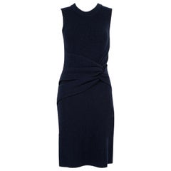 3.1 Phillip Lim Marineblaues Mini-Strickkleid aus Wolle Twist Größe S