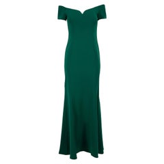 Badgley Mischka Green Sweetheart Neck Maxi Dress Size XXS