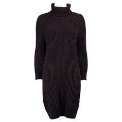 Chanel Navy Cashmere Knit Sweater Dress Size XXL