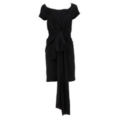 Saint Laurent Black Tie Detail Mini Dress Size XS
