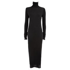 Rick Owens Robe longue à col roulé noir Rick Owens Lilies Taille S