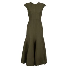 Gabriela Hearst Khaki Wool Crowther Maxi Dress Size XXS