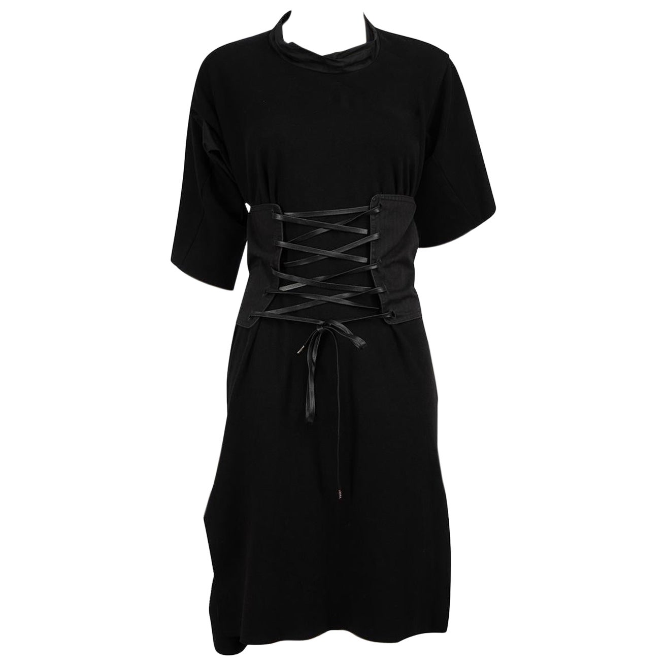 Vivienne Westwood Vivienne West Wood Anglomania Black Corset T-shirt Dress XS  For Sale