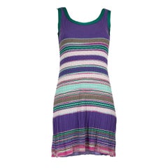 Missoni M Missoni Purple Stripe Pattern Knitted Dress Size XS