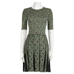 Used Missoni M Missoni Green Patterned Jacquard Knit Dress Size S