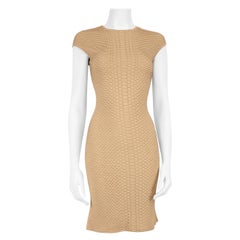 Alexander McQueen Beige Knit Sleeveless Mini Dress Size XS