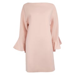 Valentino Robe à manches volantées en laine rose Taille XL