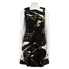 Valentino Black Panther Jacquard Mini Dress Size S