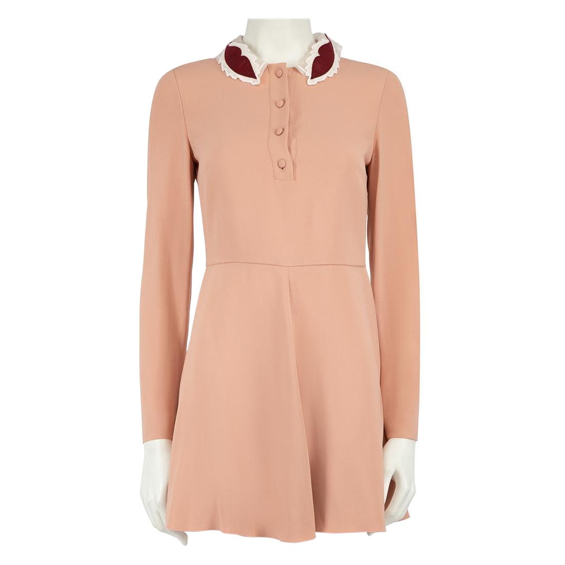 Valentino Red Valentino Pink Button Up Dress Size S For Sale