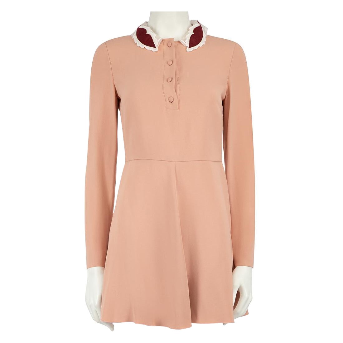 Valentino Rotes Valentino Rosa Kleid mit Knopfleiste Größe S im Angebot