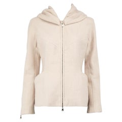 Louis Vuitton Beige Wool Textured Fleece Jacket Size XL