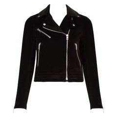 Rag & Bone Black Velvet Biker Jacket Size XS