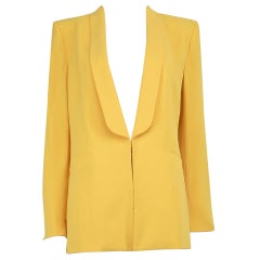 Alice + Olivia Yellow Tailored Single Breasted Blazer Size XL