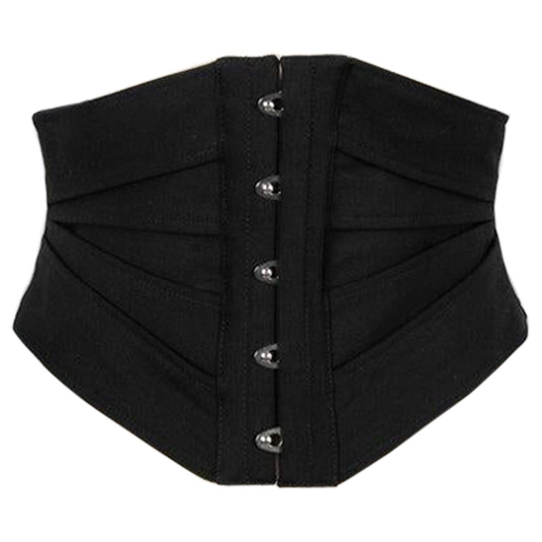 Jean-Paul Gaultier Black Wool Corset Belt For Sale