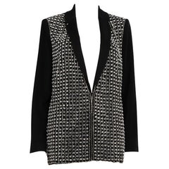 Alice + Olivia Schwarzer kristallverzierter Blazer Größe M