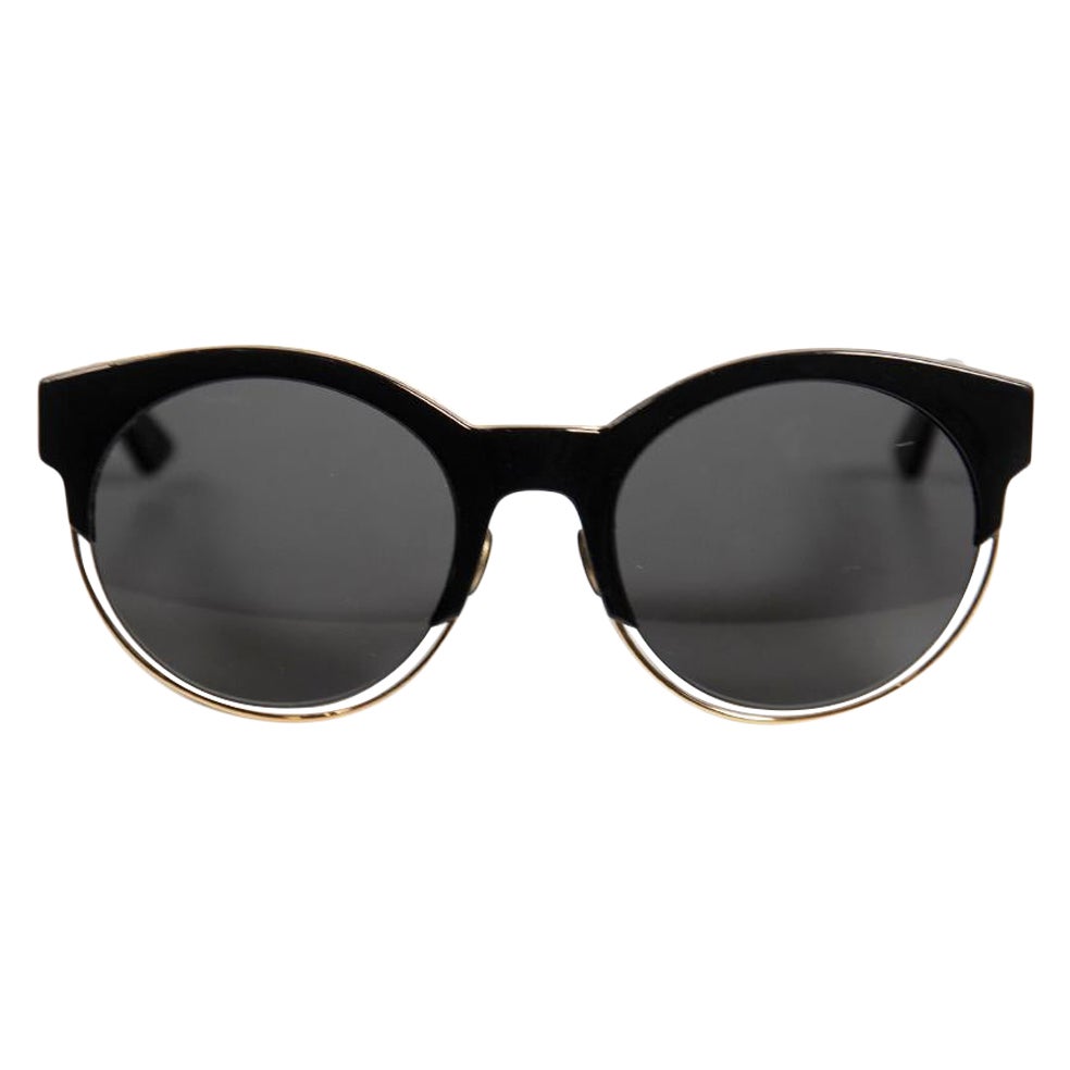 Dior Black SF112 Round Frame Sunglasses